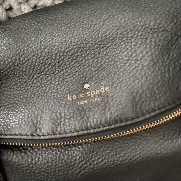 Kate Spade black leather shoulder tote bag - Picture 4 of 7